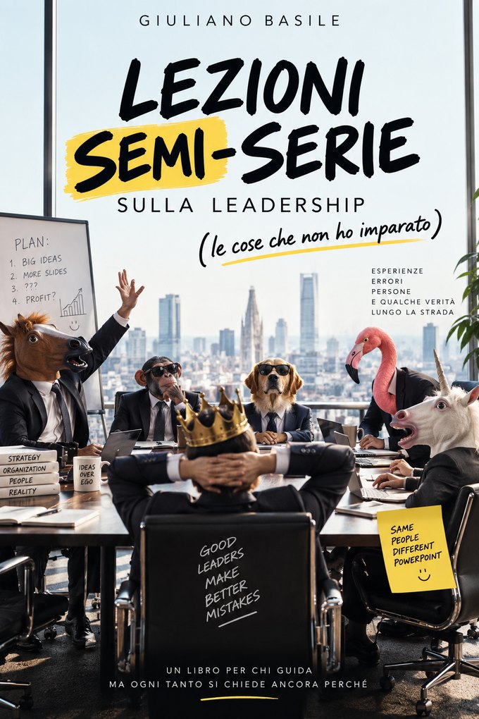 Copertina di 'Lezioni Semi Serie sulla Leadership — le cose che non ho imparato' di Giuliano Basile